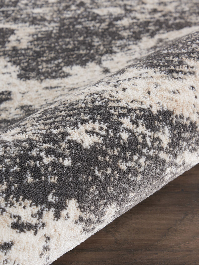 Maxell MAE07 Ivory/Gray 5'3" x Round Rug