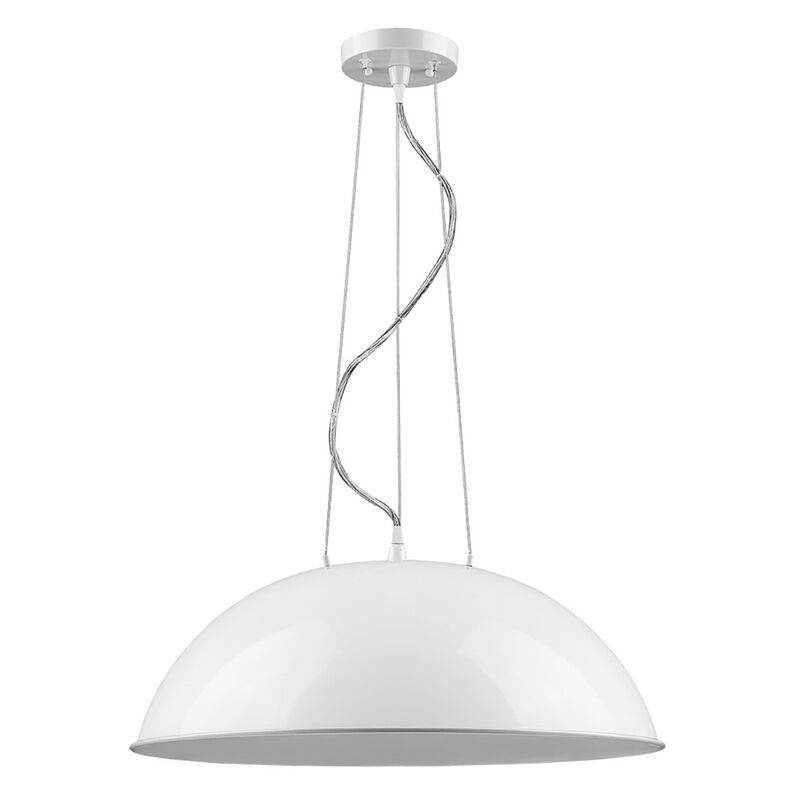 Hivvago Layla 1-Light White Bowl Pendant