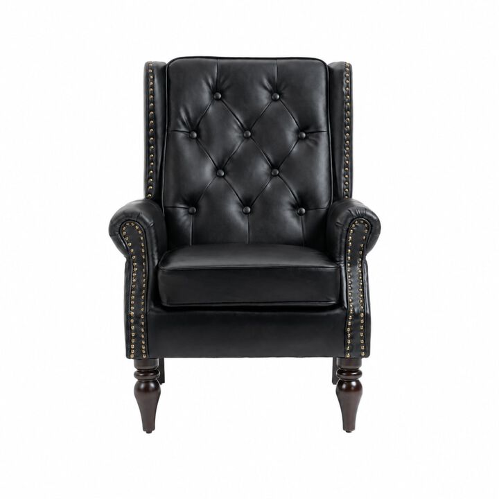 GOODSILO Modern Wood Frame Upholstered Armchair Comfortable Accent Lounge Chair for Living Room Bedroom Small Space Use