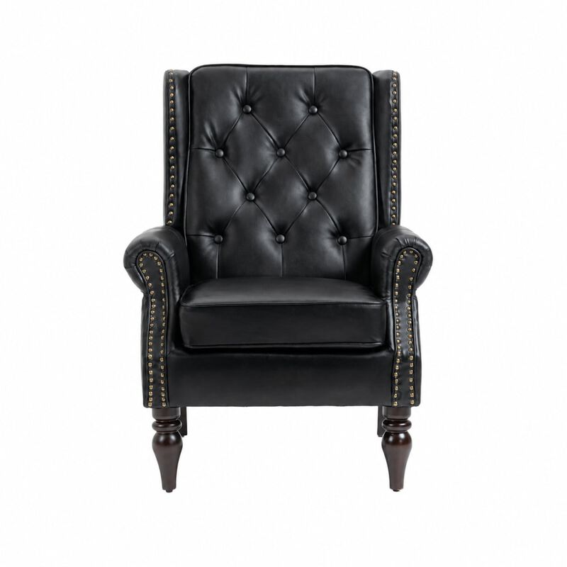 GOODSILO Modern Wood Frame Upholstered Armchair Comfortable Accent Lounge Chair for Living Room Bedroom Small Space Use image number 0