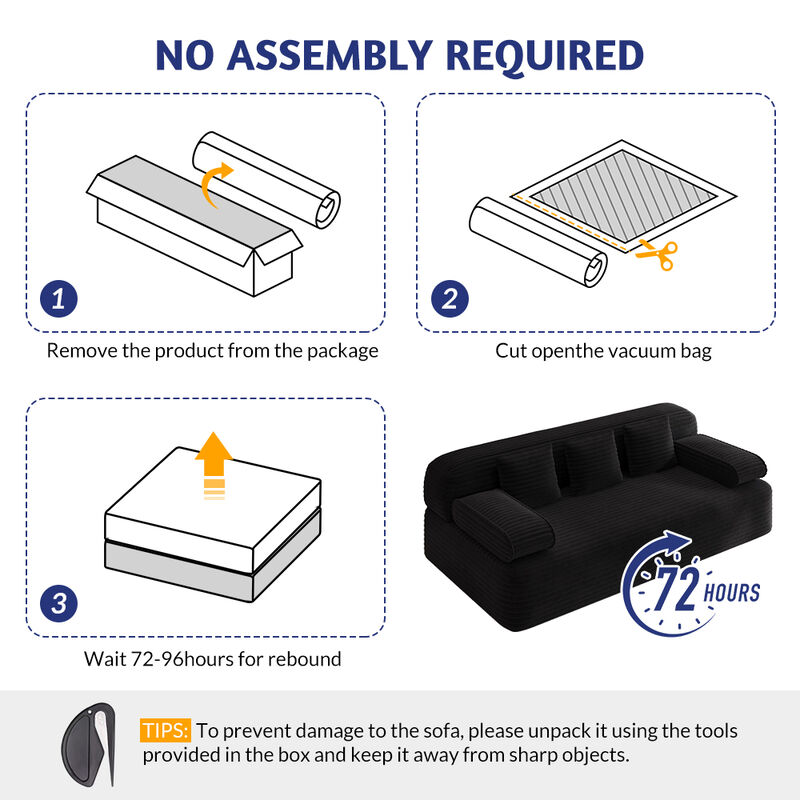 Rejarv 2-in-1 Convertible Sofa Bed image number 6
