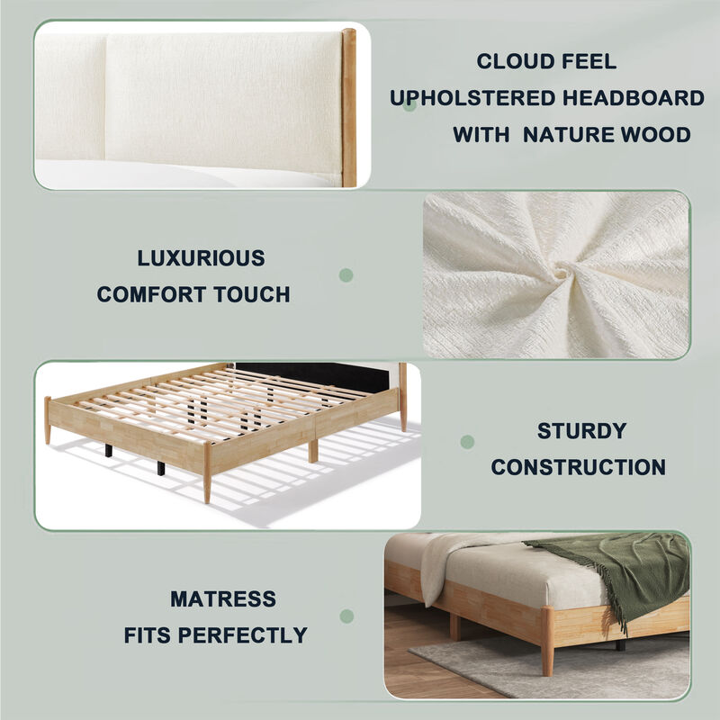 Migtor King Natural wood Bed image number 4