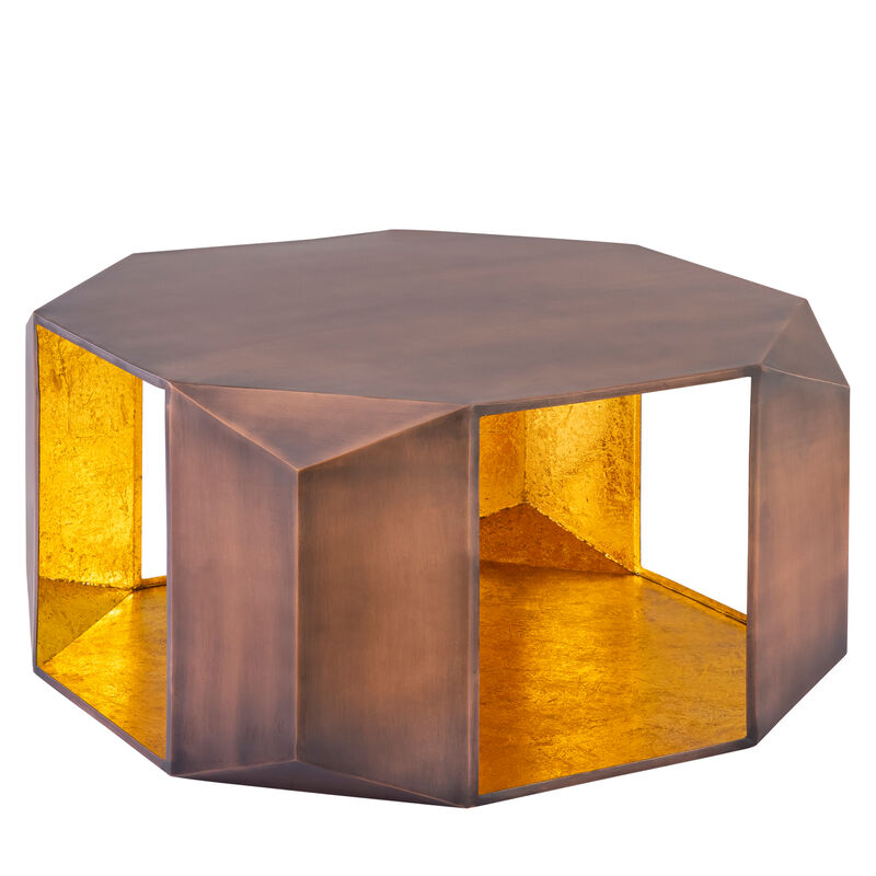Lorvique Gold Hexagon Coffee Table image number 0