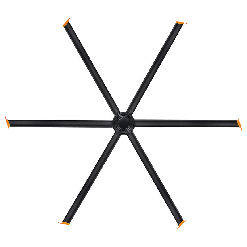 120" Modern Industrial Black Reversible DC Motor 6 Aluminum Blades Extra Large Ceiling Fan with Remote for Warehouse, garage, or Factory image number 6