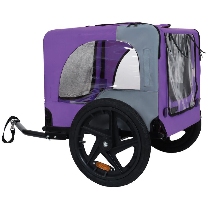 Heavy-Duty Foldable Pet/Cargo Bike Trailer-16" All-Terrain Wheels & Universal Hitch image number 3