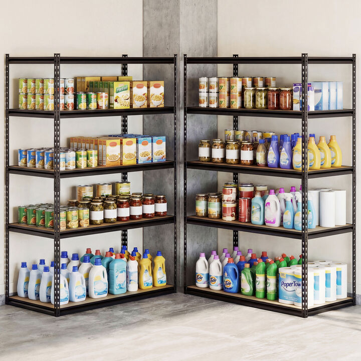 Set of 3 5-Tier Heavy-Duty Garage Shelving Units with 2200 LBS Capacity
