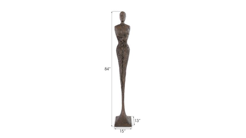 Tall Chiseled Female Sculpture