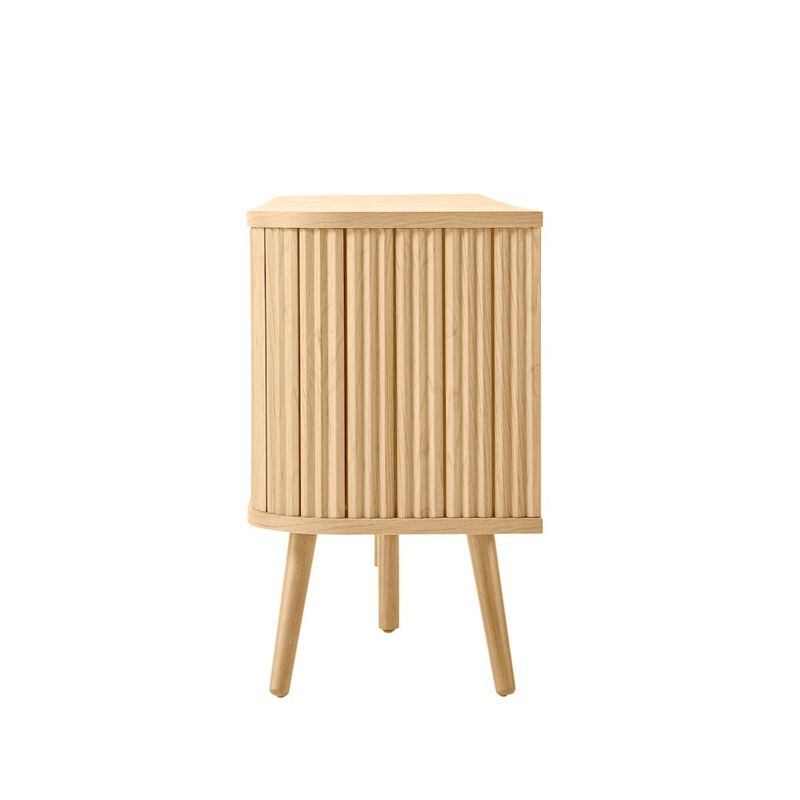 Jonathan Y Damien Farmhouse Curved TV Stand