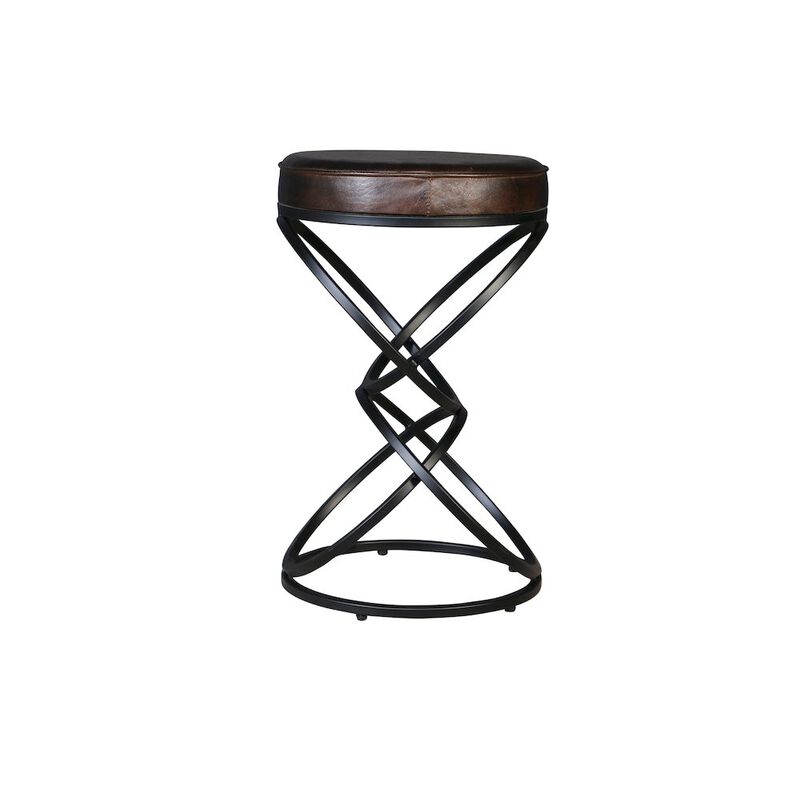 Porter Designs Polaris Leather 24 Bar Stool, Brown image number 3