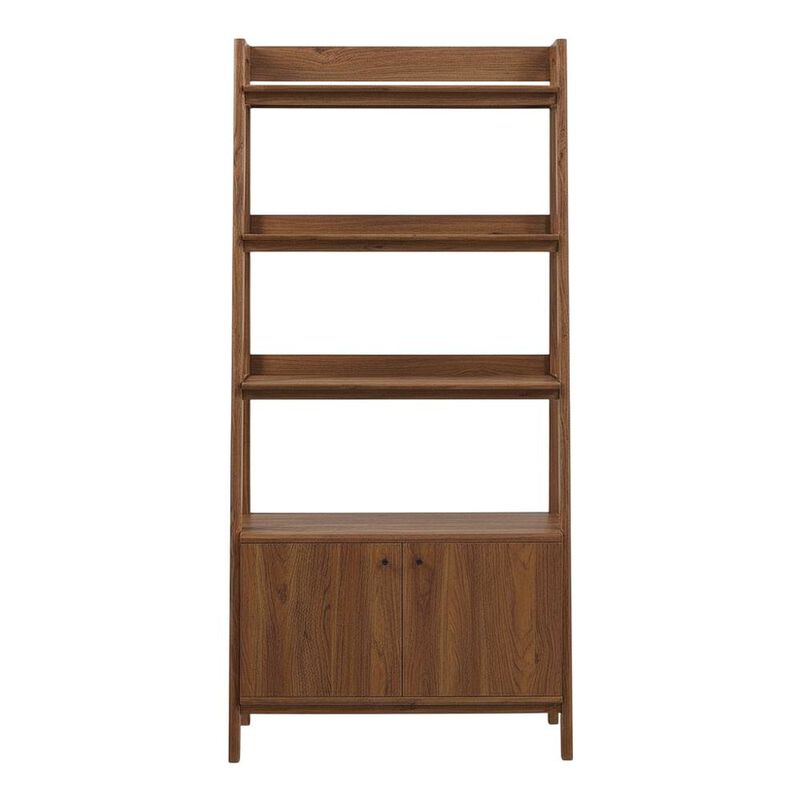 Wooden Bookshelf in Natural Finish with Open Storage Design image number 1