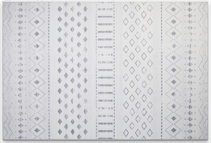 HomeRoots Geometric Distressed Area Rug image number 0