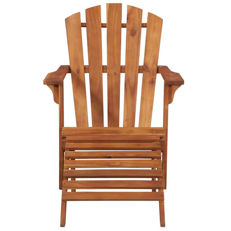 Garden Chair Brown Solid acacia wood Standard Foldable