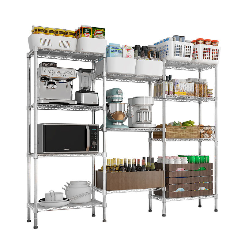 Adjustable Wire Shelves for Storage, Heavy Duty Garage, Pantry & Kitchen Shelving