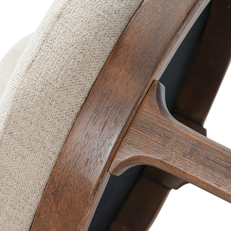 Christopher Knight Home Cecile Modern Rubberwood Upholstered Bar Stools (Set of 2) image number 9