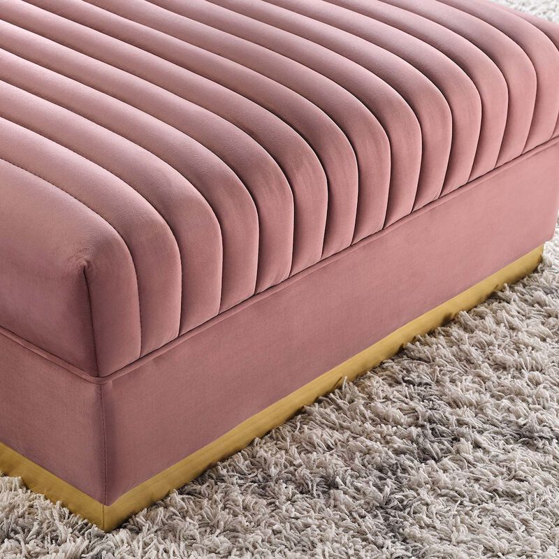 Sanguine Channel Tufted Performance Velvet Modular Sectional Sofa Ottoman image number 5