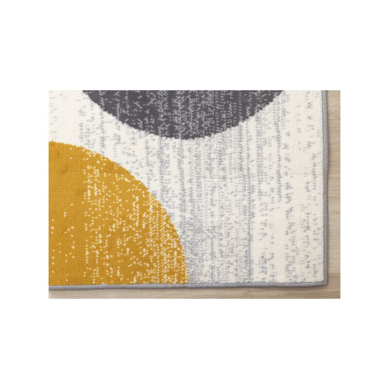 Novelle Home Functional Style Yellow Grey Geometric Blocks Rug, 4'7 x 6'7, 4'7 x 6'7 image number 5