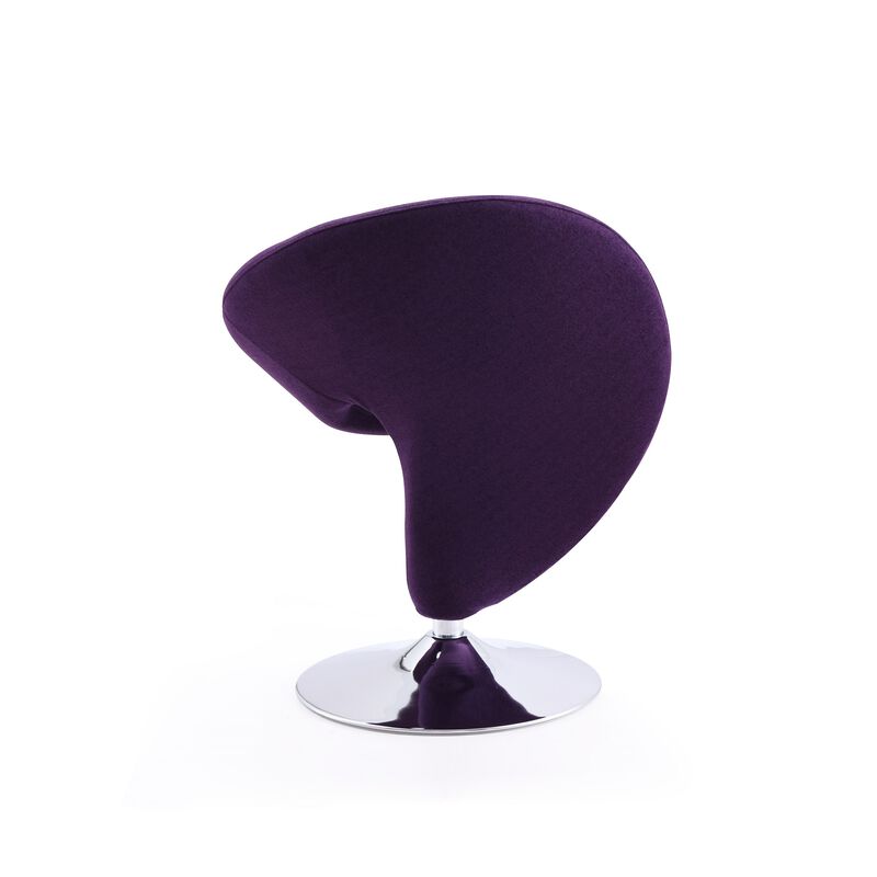Curl Purple Swivel Accent Chair