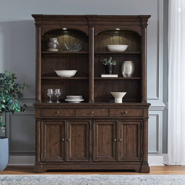 Liberty Furniture Arden Road Dining Room Hutch & Buffet  - Satin Cherry