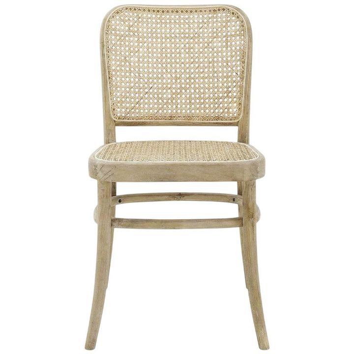 Wood Dining Side Chair with Ladder Back for Kitchen and Dining Room, Gray