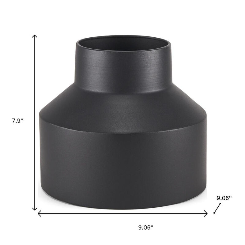 HomeRoots 8" Black Tulip Metal Table Vase image number 3