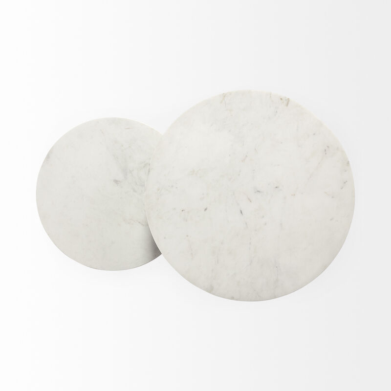 Polished Marble Round End Table &ndash; Luxurious Living Room Piece