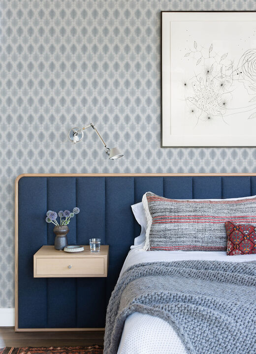 Mombi Light Blue Diamond Shibori Wallpaper