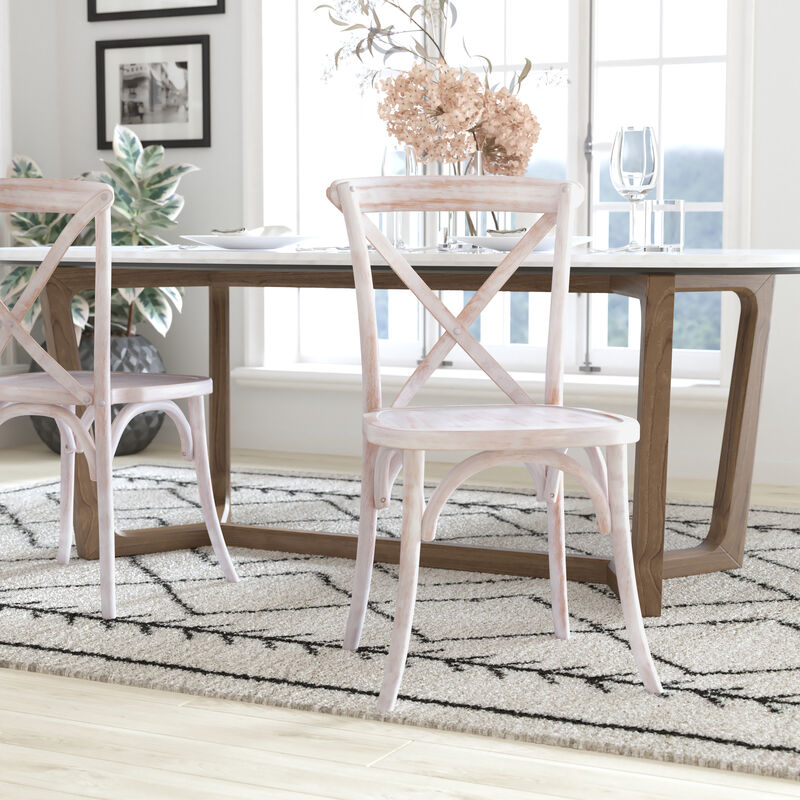 Wood Cross Back Chairs