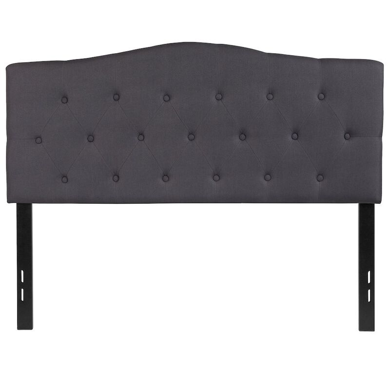 Flash Furniture Tufted Upholstered Full Size Headboard in Dark Gray Fabric image number 4