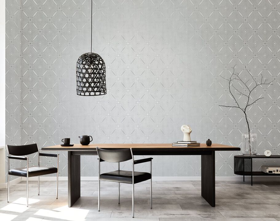 Special FX Metallic Spiral Silver Grey Wallpaper G67721