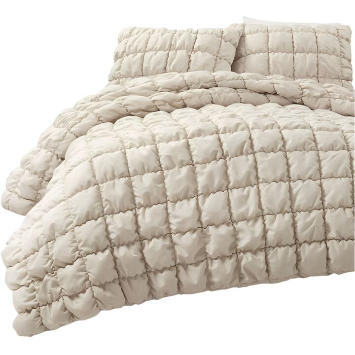 Lightweight Puff Quilt Comforter Set &ndash; 2-Piece Soft Bedding Ensemble