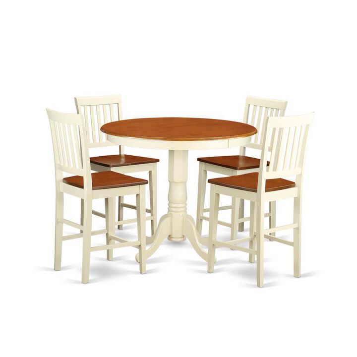 5 Pc counter height Dining set-high Table and 4 Kitchen Chairs