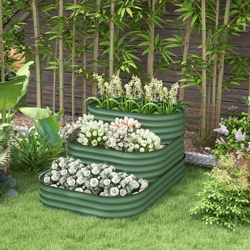 Streamdale 3-Tier Raised Garden Bed with Safety Edging