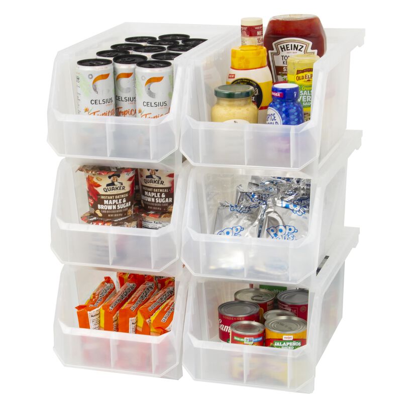ReadySpace Plastic Containers for Organizing and Storage Bins for Closet, Kitchen, Office, Garage or Pantry Organization, Stacka