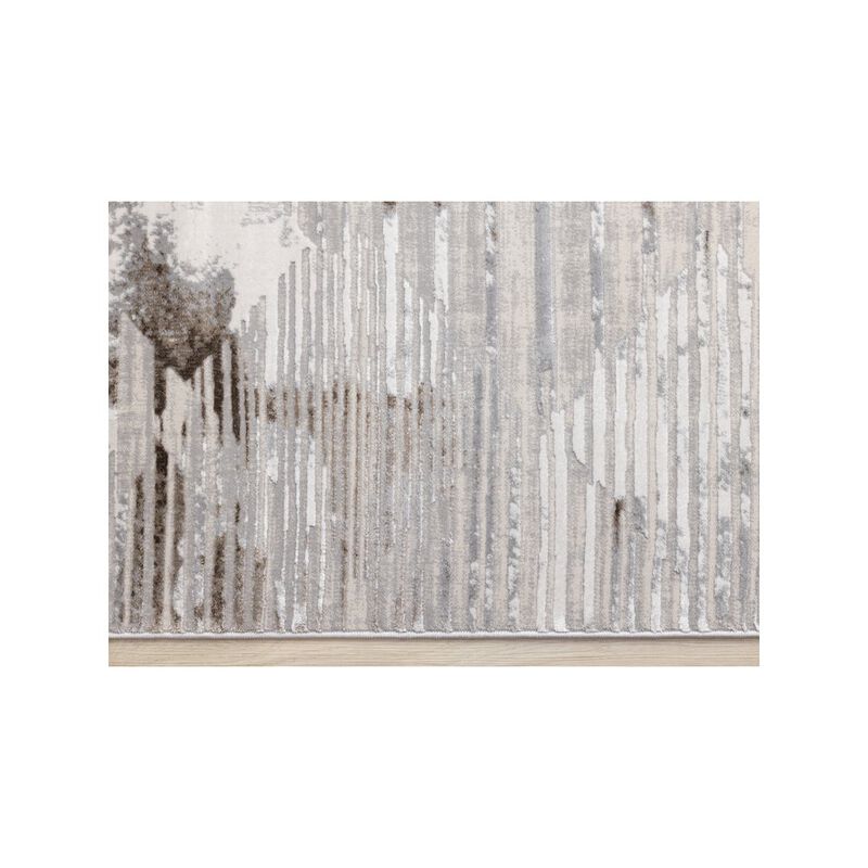 Novelle Home Layla Grey Brown Beige Abstract Rug, 5'3 x 7'7 image number 2