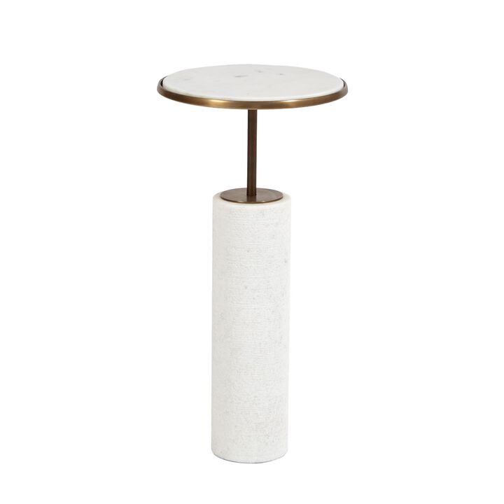 Tall Cored Marble Table