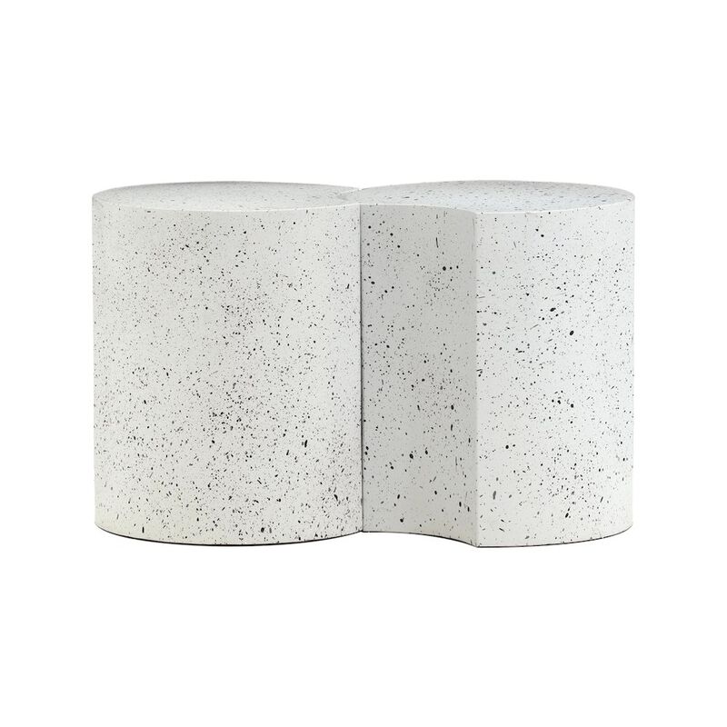 Meridian Furniture Dimple White End Table