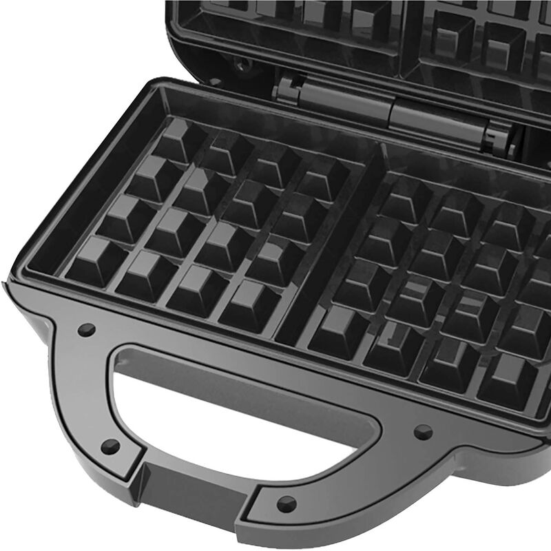 Brentwood Couture Purse Non-Stick Dual Waffle Maker in Black with Indicator Lights