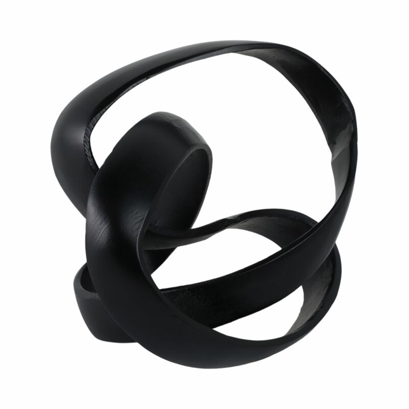 Aluminum Knot Sculpture, 7", Black image number 1