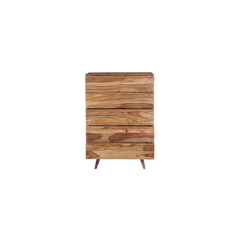Porter Designs Fusion Solid Sheesham Wood Chest Table, Natural