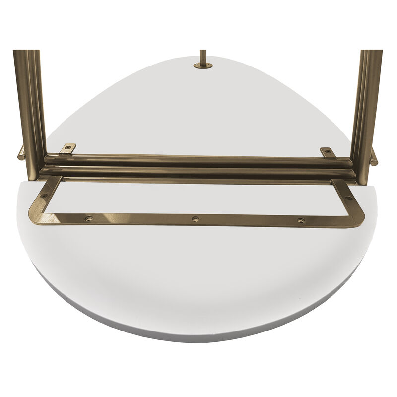 36 Inch Modern Coffee Table, Oval Elliptical Shape