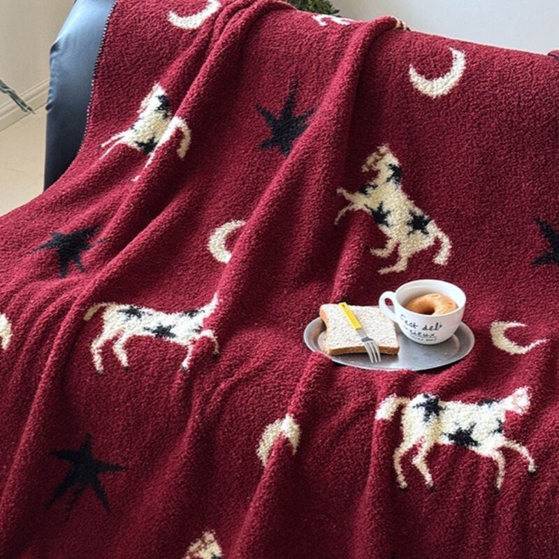 Moonlit Gallop Throw Blanket image number 3