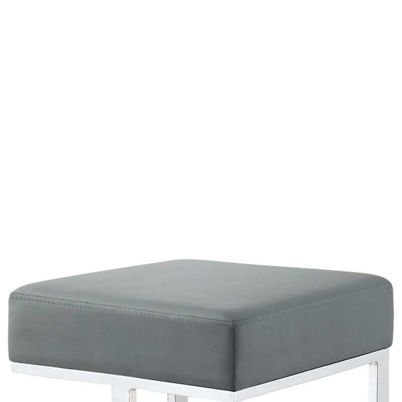 Metal Counter Height Stool, Grey