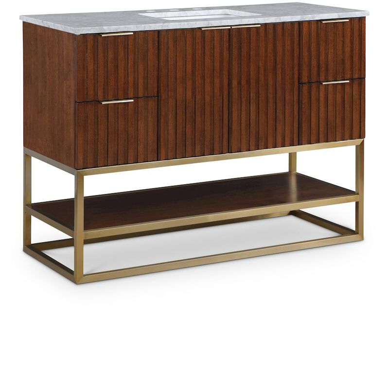 Meridian Furniture Monad Walnut Bathroom Vanity