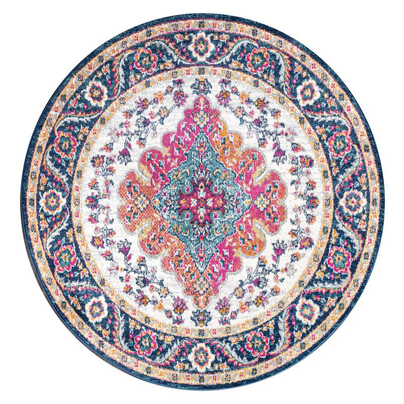 Bohemian Flair Boho Vintage Medallion Round Area Rug