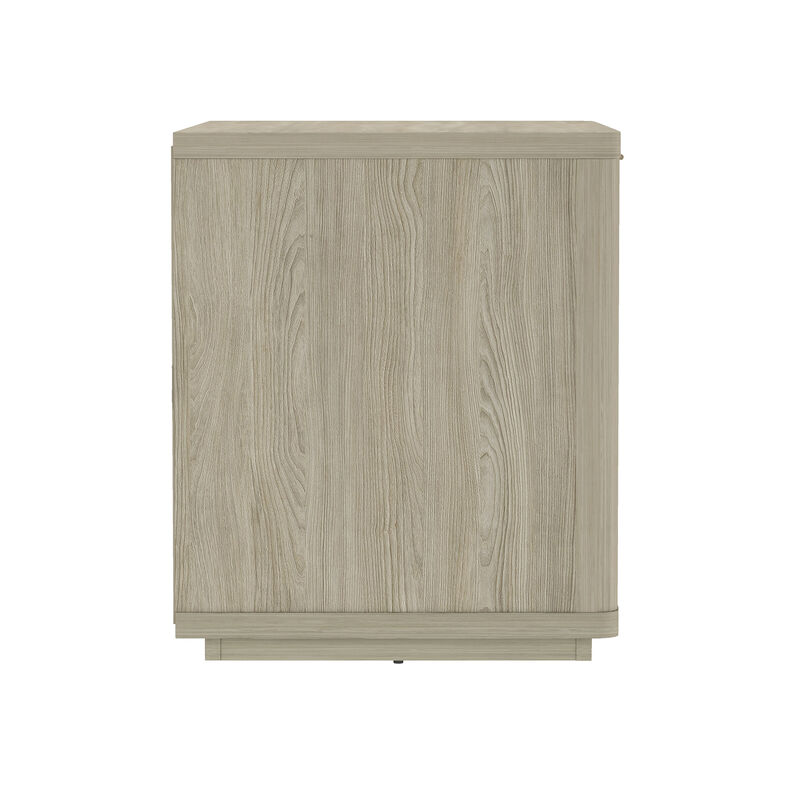 Evelyn Wide 1-Drawer Nightstand in Gray
