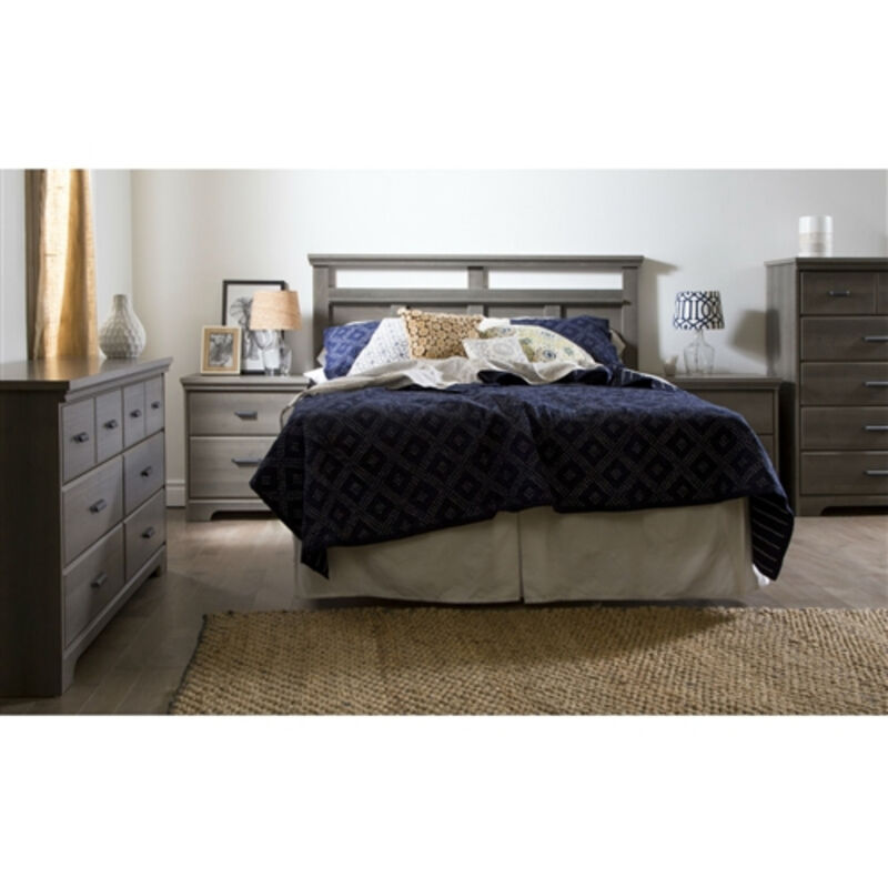 2-Drawer Bedroom Nightstand with Maple Wood Finish for Storage