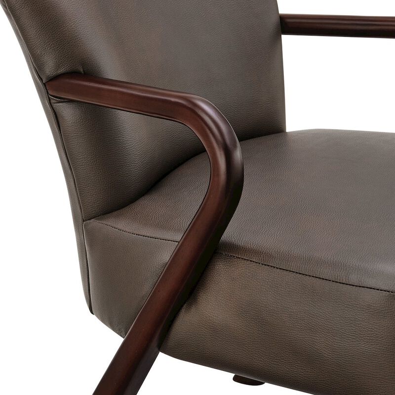 Arden Faux Leather Upholstered Accent Armchair image number 6