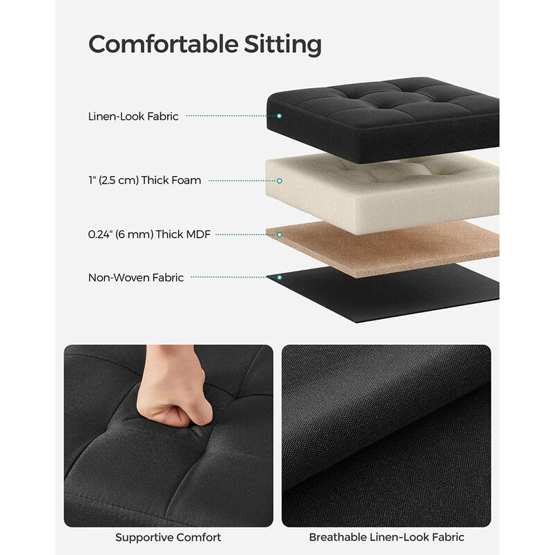 Folding Storage Ottoman Cube for Versatile Space-Saving Solutions