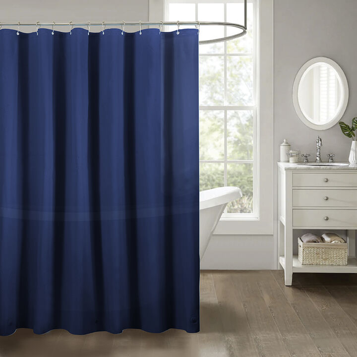 RT Designers Collection Home 3 Gauge Peva Stylish Shower Curtain Liner 70" x 72" Navy