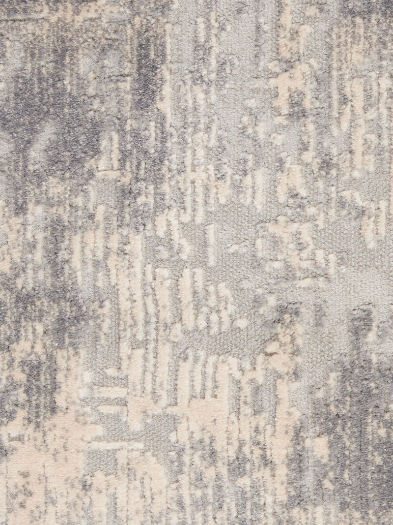 Rustic Textures RUS01 Ivory/Silver 6' x 9' Rug